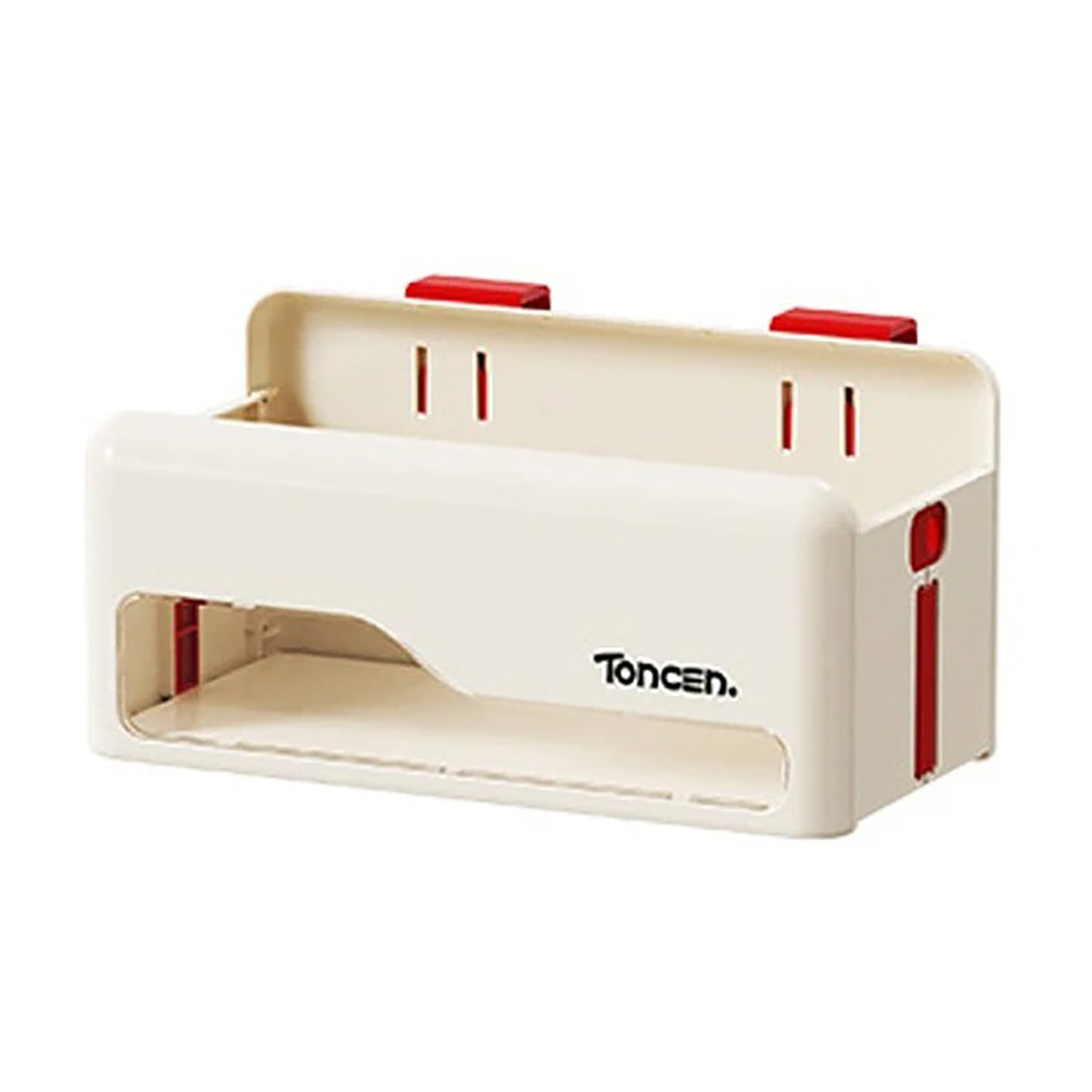 Foldable Hanging Storage Box No Drilling Required Wall-mounted Organizer (White) V462-HG-182-02
