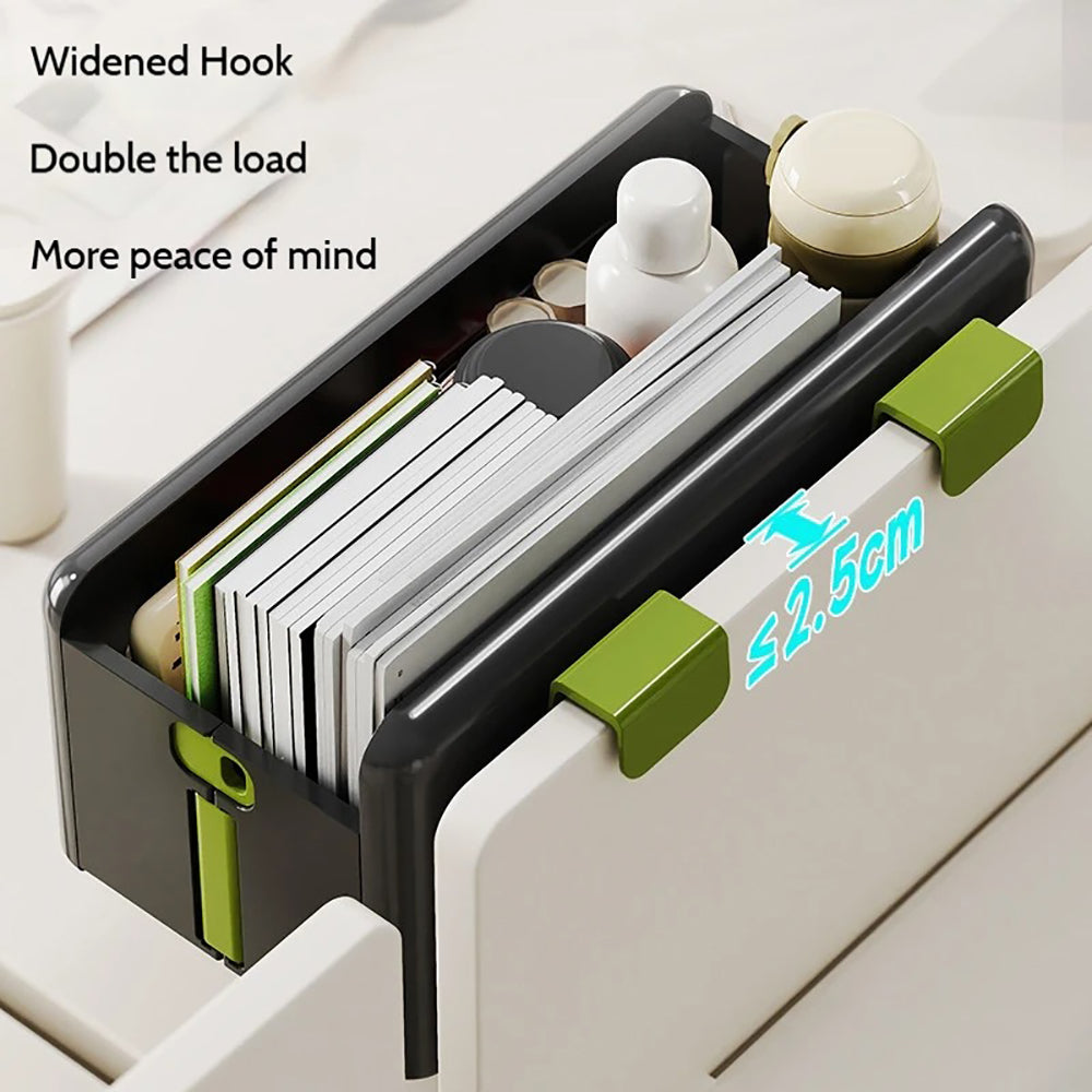 Foldable Hanging Storage Box No Drilling Required Wall-mounted Organizer (White) V462-HG-182-02