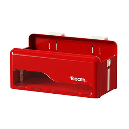 Foldable Hanging Storage Box No Drilling Required Wall-mounted Organizer (Red) V462-HG-182-03