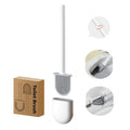 Silicone Flexible Head Deep Cleaning Toilet Brush with Wall Mount Holder V462-HG-183-01