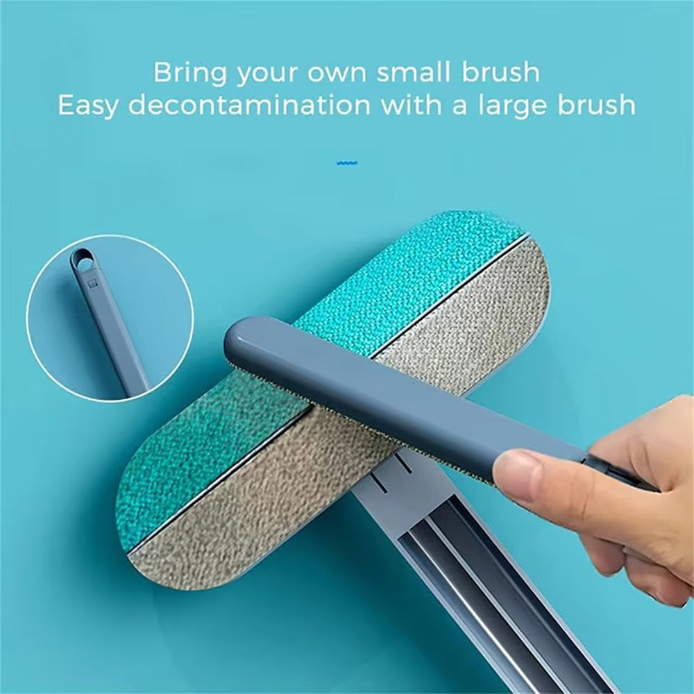 Multi-Purpose Cleaning Brush Pet Hair Removal Dual-Sided Brush with Scraper Gap Brush V462-HG-184-01