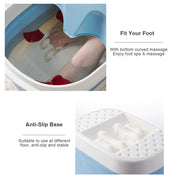 Foot Spa Water Pedicure Foldable Bucket Folding Massage Footbath Soaking Basin(Blue) V462-HG-88-01