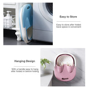 Foot Spa Water Pedicure Foldable Bucket Folding Massage Footbath Soaking Basin(Pink) V462-HG-88-02