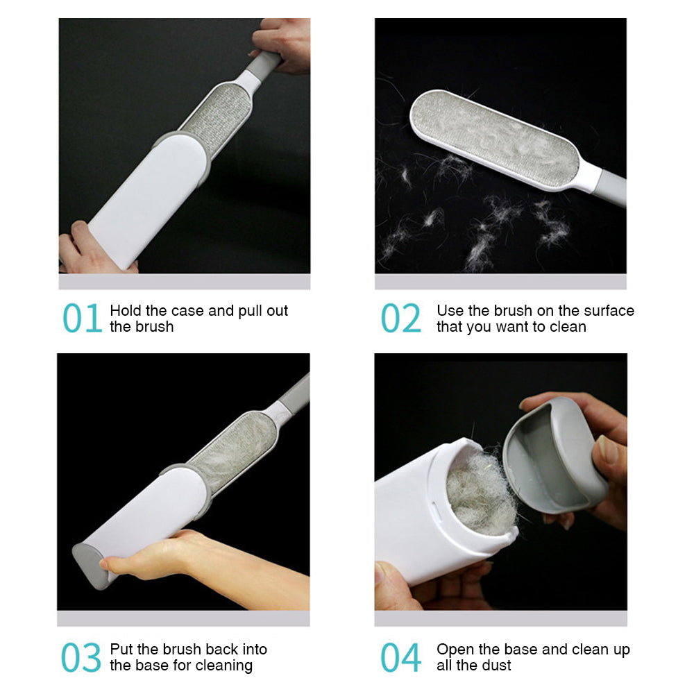 3 in 1 Furs Brusher Pet Hair Lint Remover Brush Self-cleaning Base V462-HG-89-01