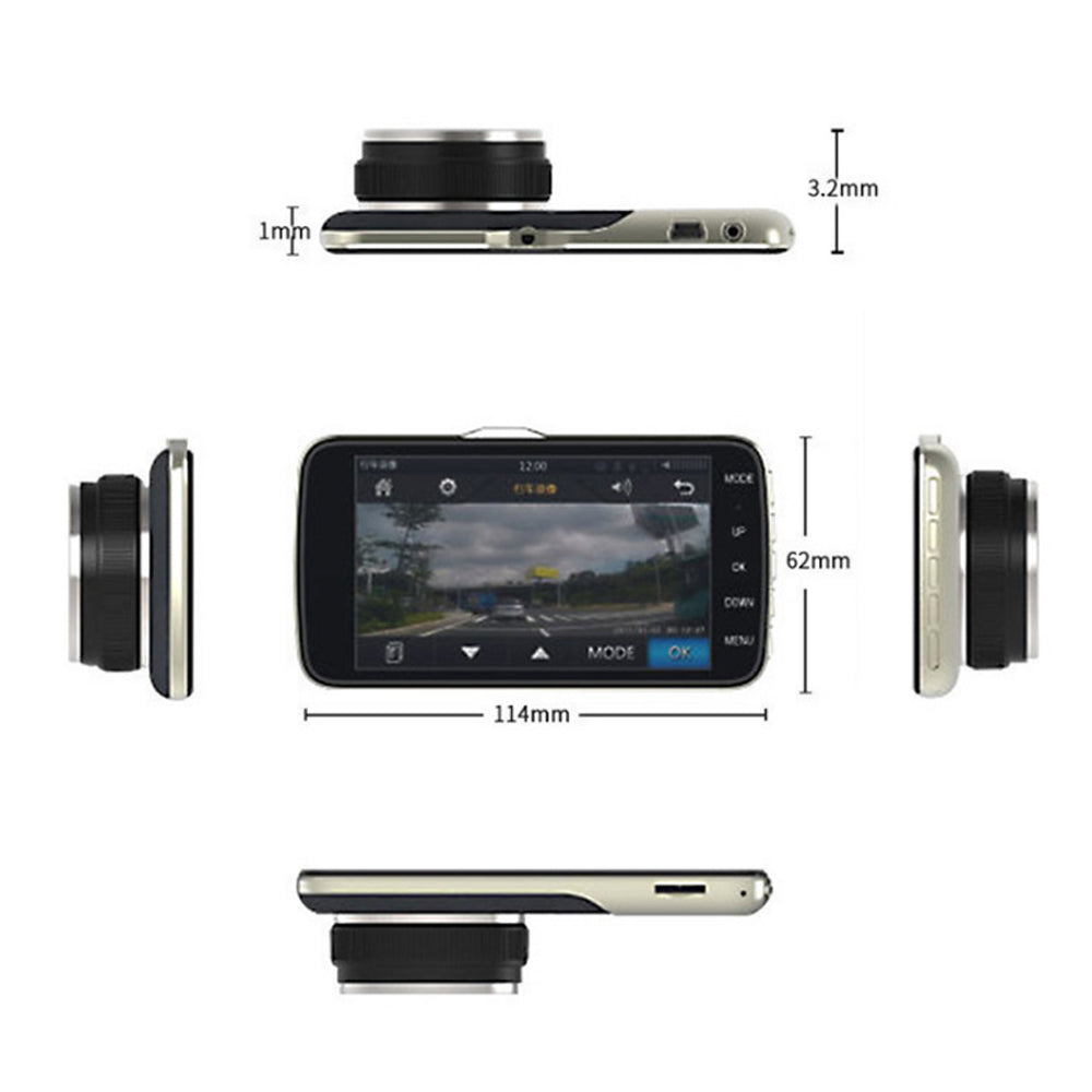 1080P Car Dash Camera Dual Front and Rear Video DVR Recorder Night Vision Kit V462-MD-102-01