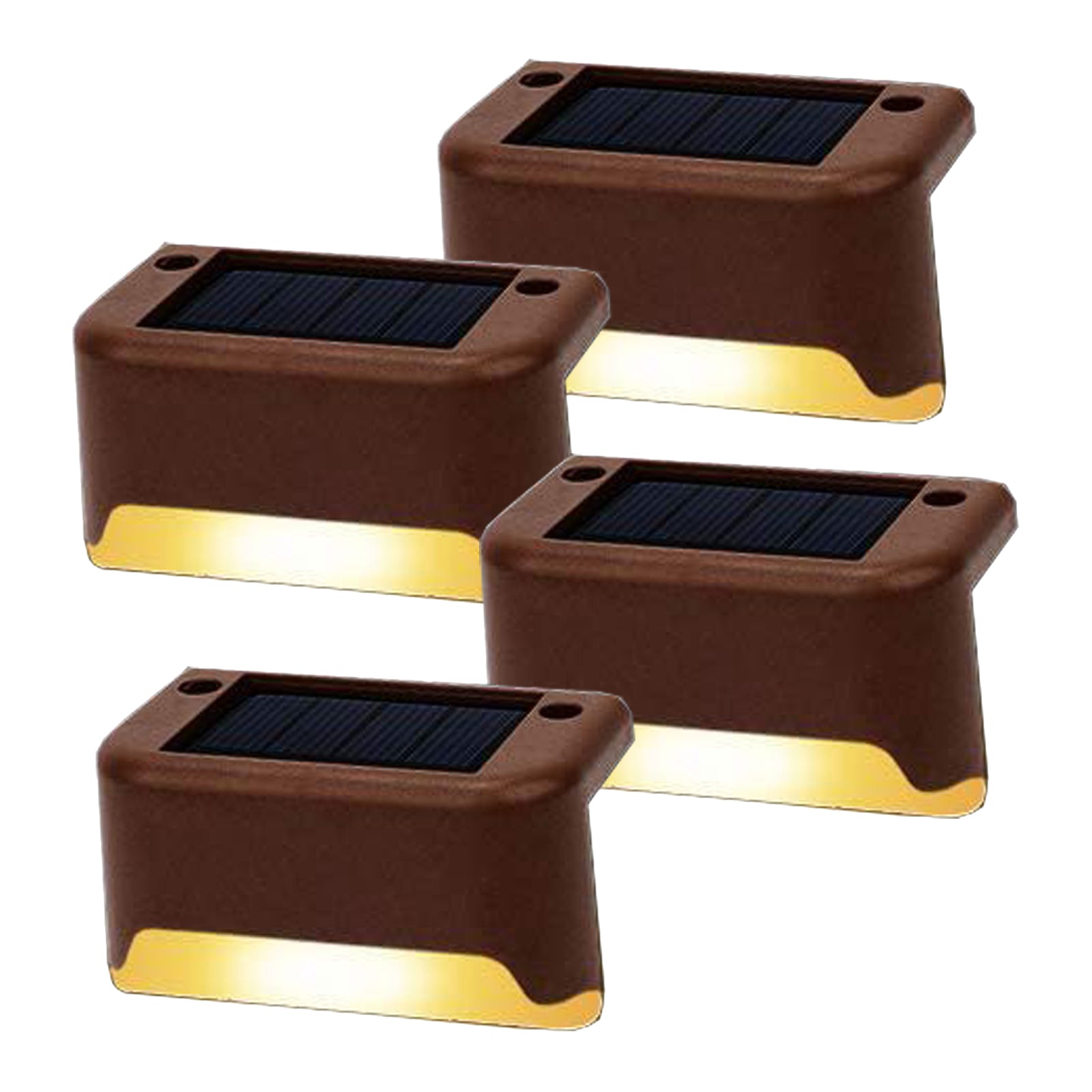 4 Pack SolarPower Deck Lights Outdoor Step Lights Waterproof LED lights V462-MD-122-01