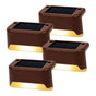 4 Pack SolarPower Deck Lights Outdoor Step Lights Waterproof LED lights V462-MD-122-01