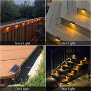 4 Pack SolarPower Deck Lights Outdoor Step Lights Waterproof LED lights V462-MD-122-01