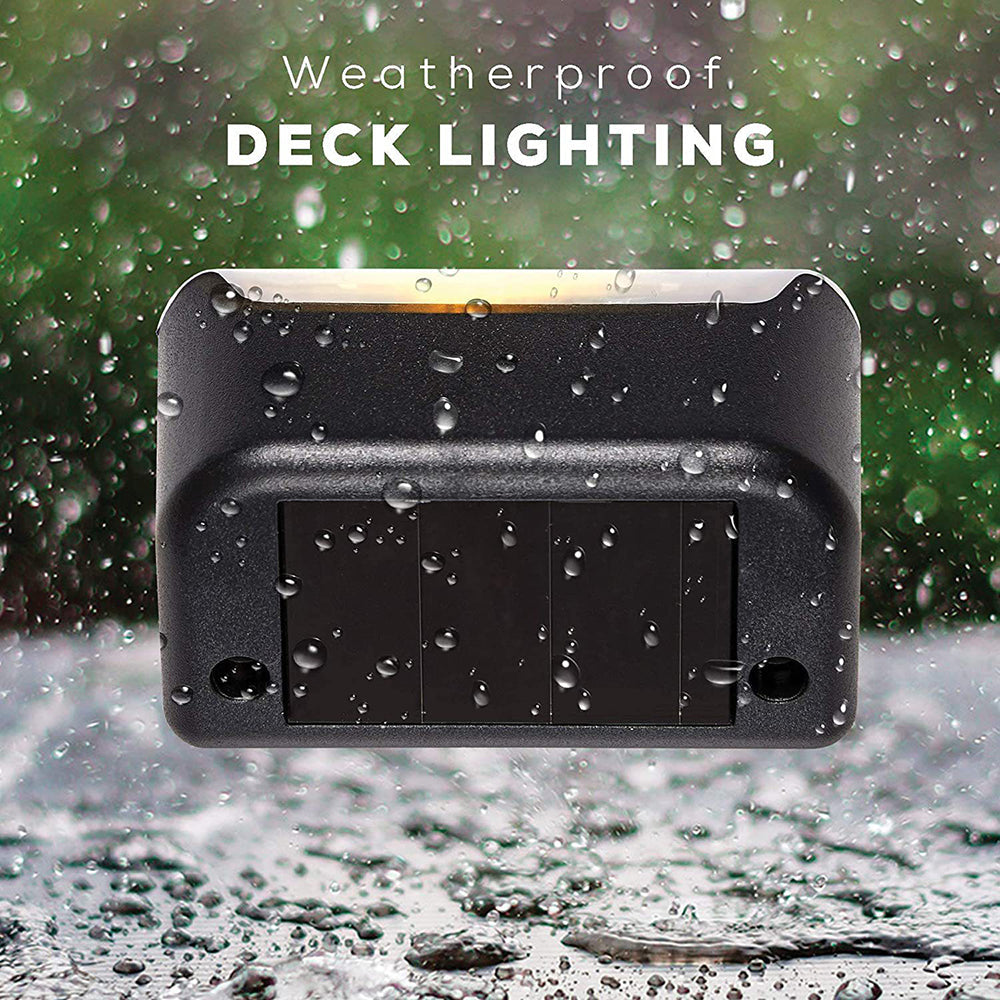 4 Pack SolarPower Deck Lights Outdoor Step Lights Waterproof LED lights V462-MD-122-01