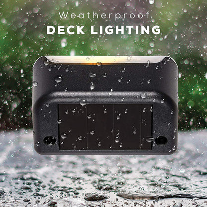 4 Pack SolarPower Deck Lights Outdoor Step Lights Waterproof LED lights V462-MD-122-01