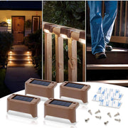 4 Pack SolarPower Deck Lights Outdoor Step Lights Waterproof LED lights V462-MD-122-01