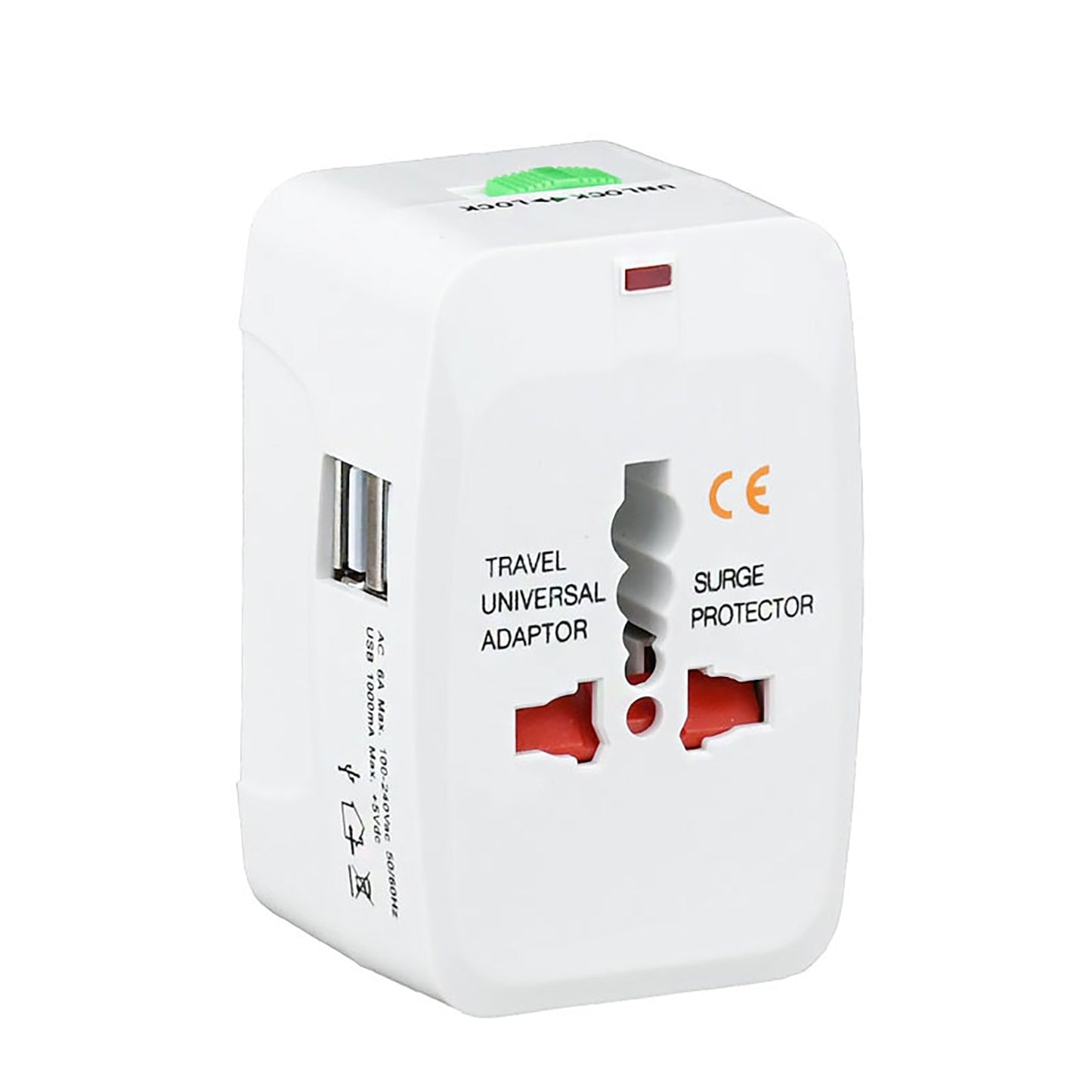 Dual USB Portable Electric Plug Power Socket Adapter International Travel Universal Charger Converter EU UK V462-MD-137-01