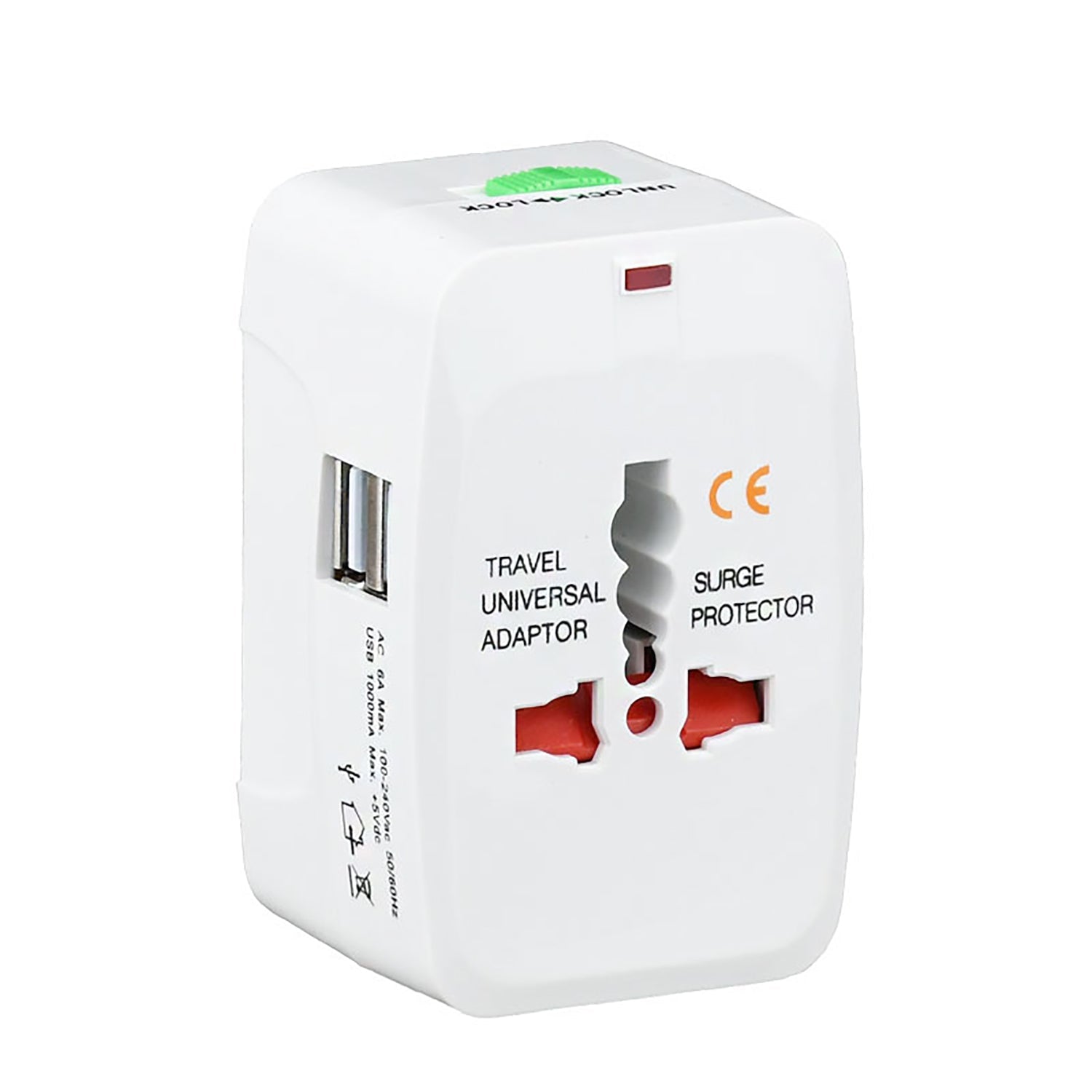Dual USB Portable Electric Plug Power Socket Adapter International Travel Universal Charger Converter EU UK V462-MD-137-01