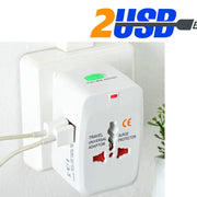Dual USB Portable Electric Plug Power Socket Adapter International Travel Universal Charger Converter EU UK V462-MD-137-01