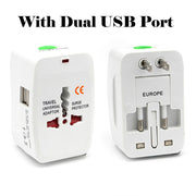 Dual USB Portable Electric Plug Power Socket Adapter International Travel Universal Charger Converter EU UK V462-MD-137-01