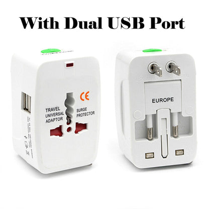 Dual USB Portable Electric Plug Power Socket Adapter International Travel Universal Charger Converter EU UK V462-MD-137-01