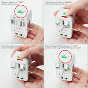 Dual USB Portable Electric Plug Power Socket Adapter International Travel Universal Charger Converter EU UK V462-MD-137-01