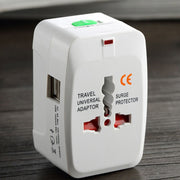 Dual USB Portable Electric Plug Power Socket Adapter International Travel Universal Charger Converter EU UK V462-MD-137-01