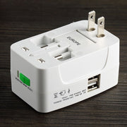 Dual USB Portable Electric Plug Power Socket Adapter International Travel Universal Charger Converter EU UK V462-MD-137-01