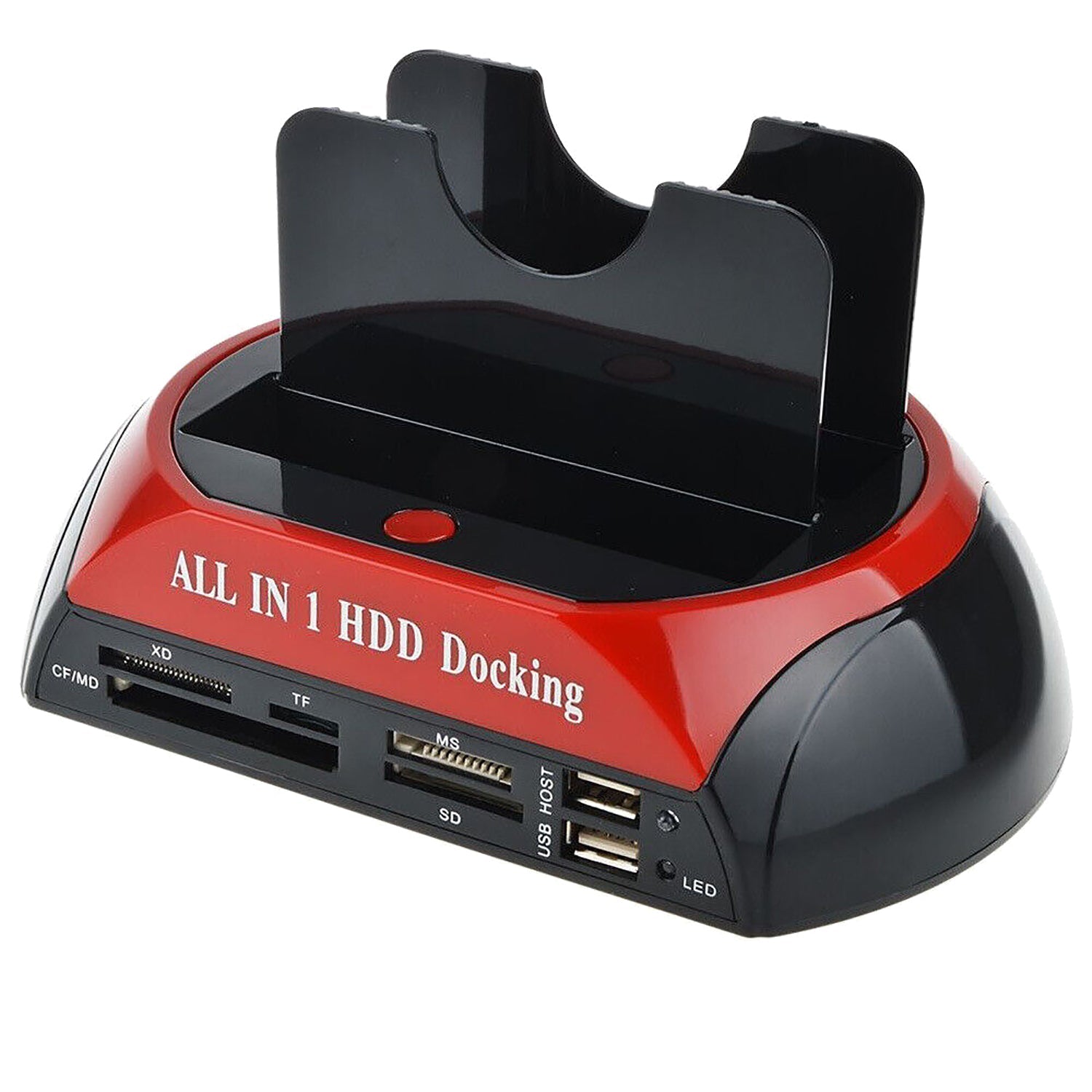 All In One Docking Station USB Dual-Bay Hard Drive 2.5" 3.5" IDE SATA SSD Card Reader V462-MD-150-01