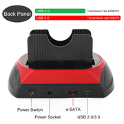 All In One Docking Station USB Dual-Bay Hard Drive 2.5" 3.5" IDE SATA SSD Card Reader V462-MD-150-01