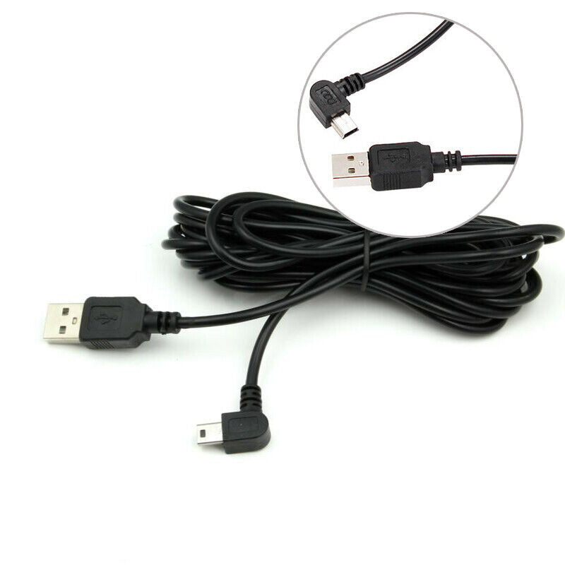 Dash Cam Mini USB Right Turn Extra Long Charging Cable 3.5M Dash Dashboard Lead V462-MD-153-01