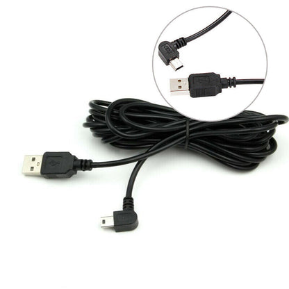 Dash Cam Mini USB Right Turn Extra Long Charging Cable 3.5M Dash Dashboard Lead V462-MD-153-01