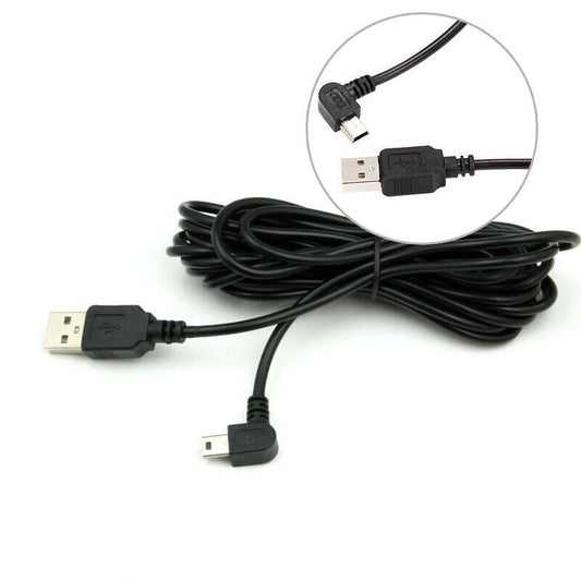 Dash Cam Mini USB Right Turn Extra Long Charging Cable 3.5M Dash Dashboard Lead V462-MD-153-01