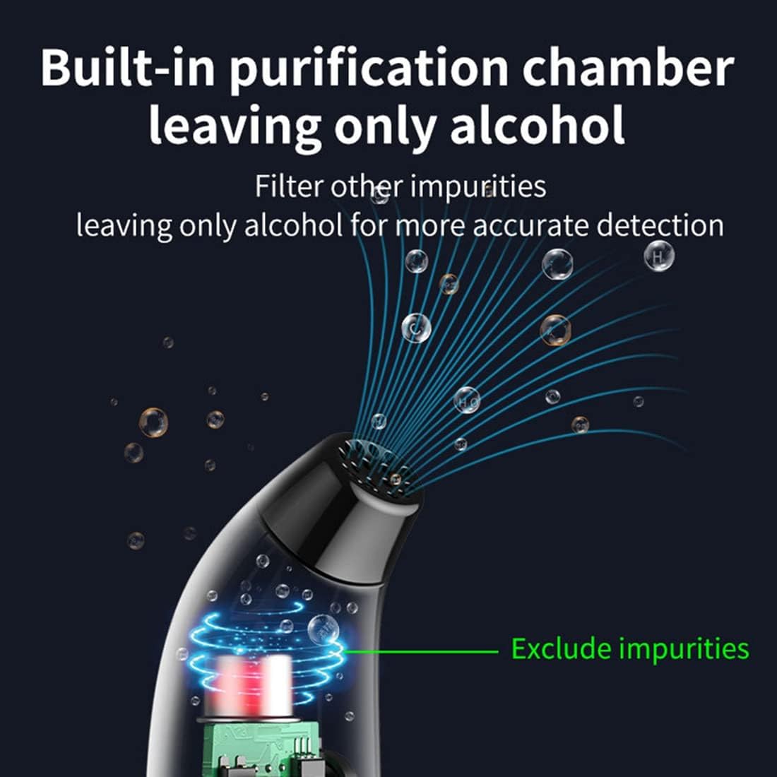 Portable Breathalyzer with Display Rechargeable Digital Electronic Breathalyser V462-MD-157-01