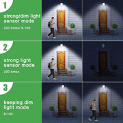 Clip-On Solar LED Light Outdoor Motion Sensor 45 LEDs IP65 Waterproof Security Wall Light V462-MD-169-01