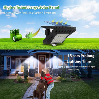 Clip-On Solar LED Light Outdoor Motion Sensor 45 LEDs IP65 Waterproof Security Wall Light V462-MD-169-01