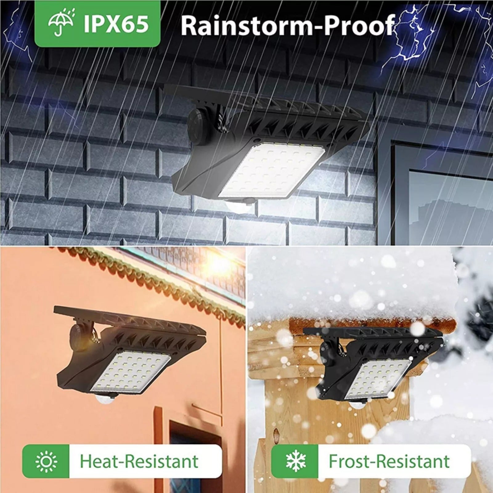Clip-On Solar LED Light Outdoor Motion Sensor 45 LEDs IP65 Waterproof Security Wall Light V462-MD-169-01