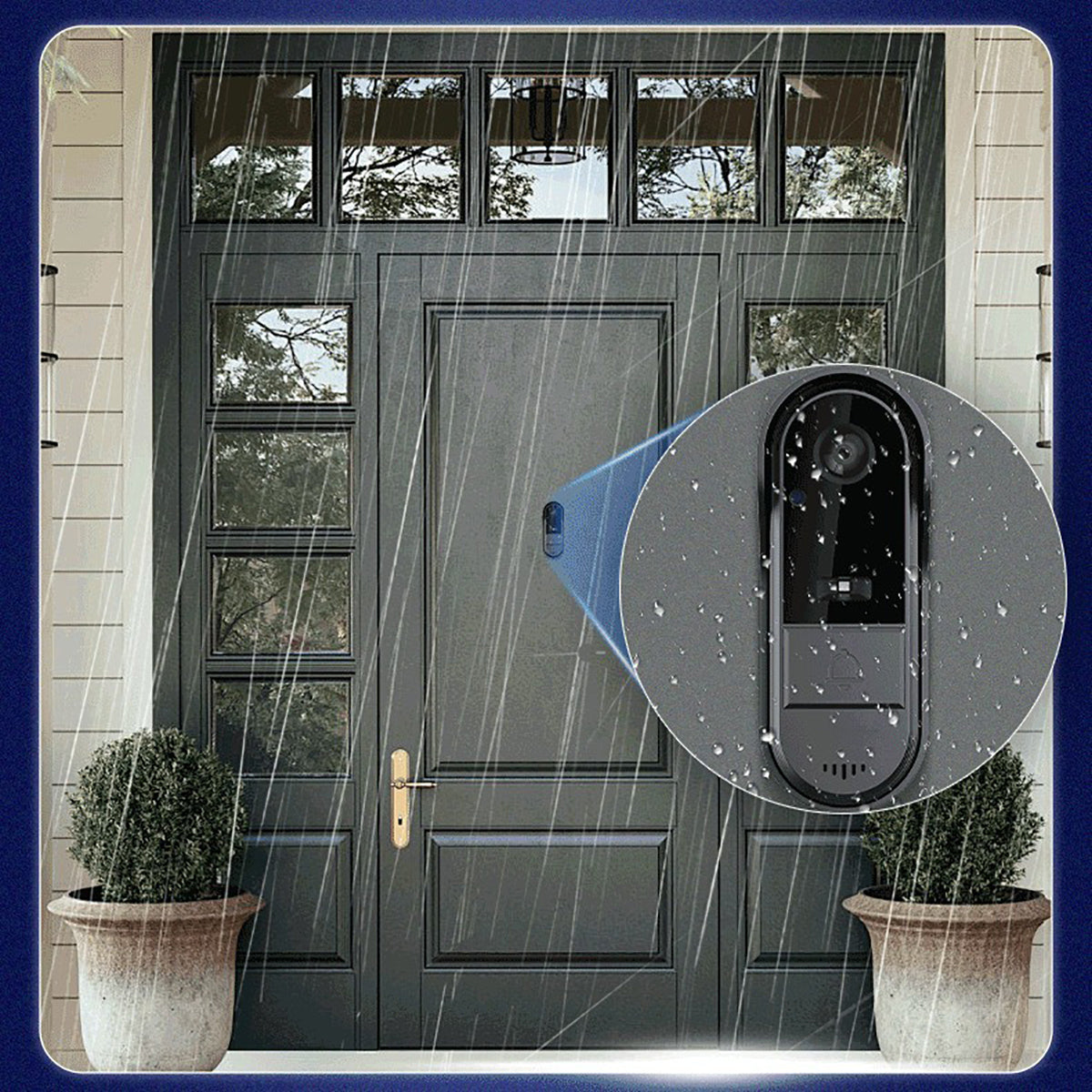 Smart Wireless Video Doorbell with 4.3" Screen HD 8MP Camera Night VisionTwo-Way Audio IP65 V462-MD-173-01