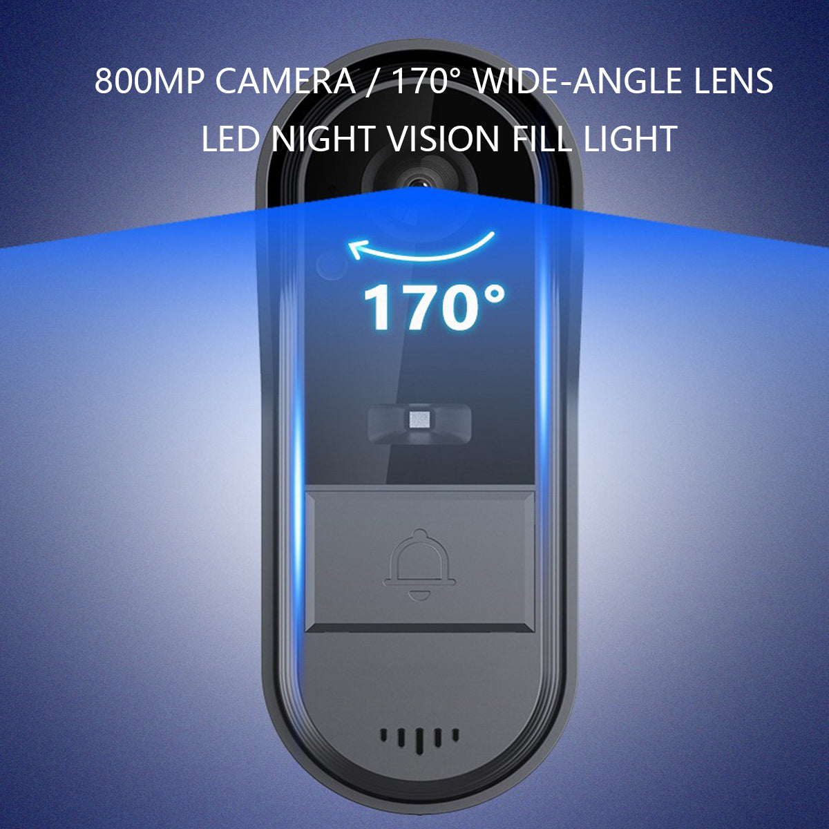 Smart Wireless Video Doorbell with 4.3" Screen HD 8MP Camera Night VisionTwo-Way Audio IP65 V462-MD-173-01