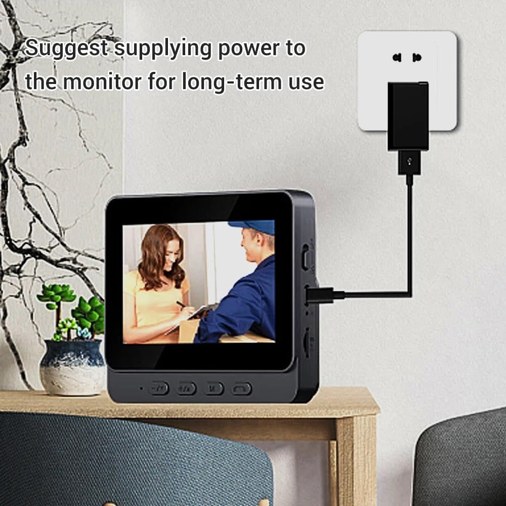 Smart Wireless Video Doorbell with 4.3" Screen HD 8MP Camera Night VisionTwo-Way Audio IP65 V462-MD-173-01