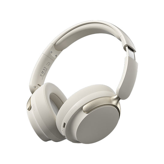 JR SY-T7 Bluetooth 5.4 Over-Ear Headset Wireless Headphones with Noise Cancelling Mic (Beige) V462-MD-177-01