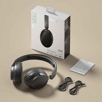 JR SY-T7 Bluetooth 5.4 Over-Ear Headset Wireless Headphones with Noise Cancelling Mic (Black) V462-MD-177-02