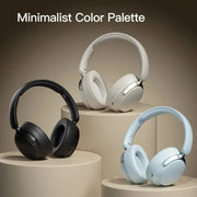 JR SY-T7 Bluetooth 5.4 Over-Ear Headset Wireless Headphones with Noise Cancelling Mic (Light Blue)