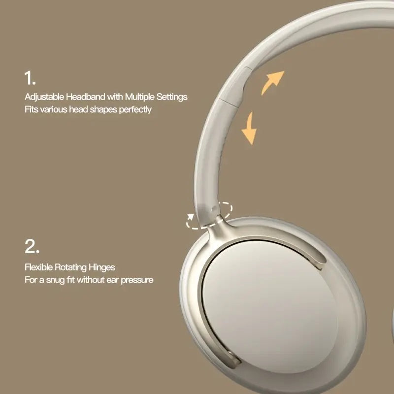 JR SY-T7 Bluetooth 5.4 Over-Ear Headset Wireless Headphones with Noise Cancelling Mic (Light Blue) V462-MD-177-03