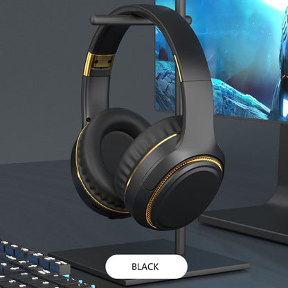 JR H6 Foldable Bluetooth 5.3 Wireless Headphone Over Ear Active Noise Cancelling Deep Bass Headset (Black) V462-MD-178-01