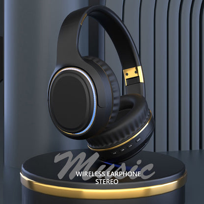 JR H6 Foldable Bluetooth 5.3 Wireless Headphone Over Ear Active Noise Cancelling Deep Bass Headset (Navy Blue) V462-MD-178-02