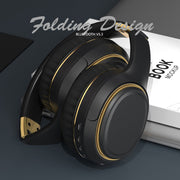 JR H6 Foldable Bluetooth 5.3 Wireless Headphone Over Ear Active Noise Cancelling Deep Bass Headset (Navy Blue)