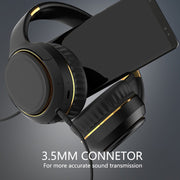 JR H6 Foldable Bluetooth 5.3 Wireless Headphone Over Ear Active Noise Cancelling Deep Bass Headset (Navy Blue)