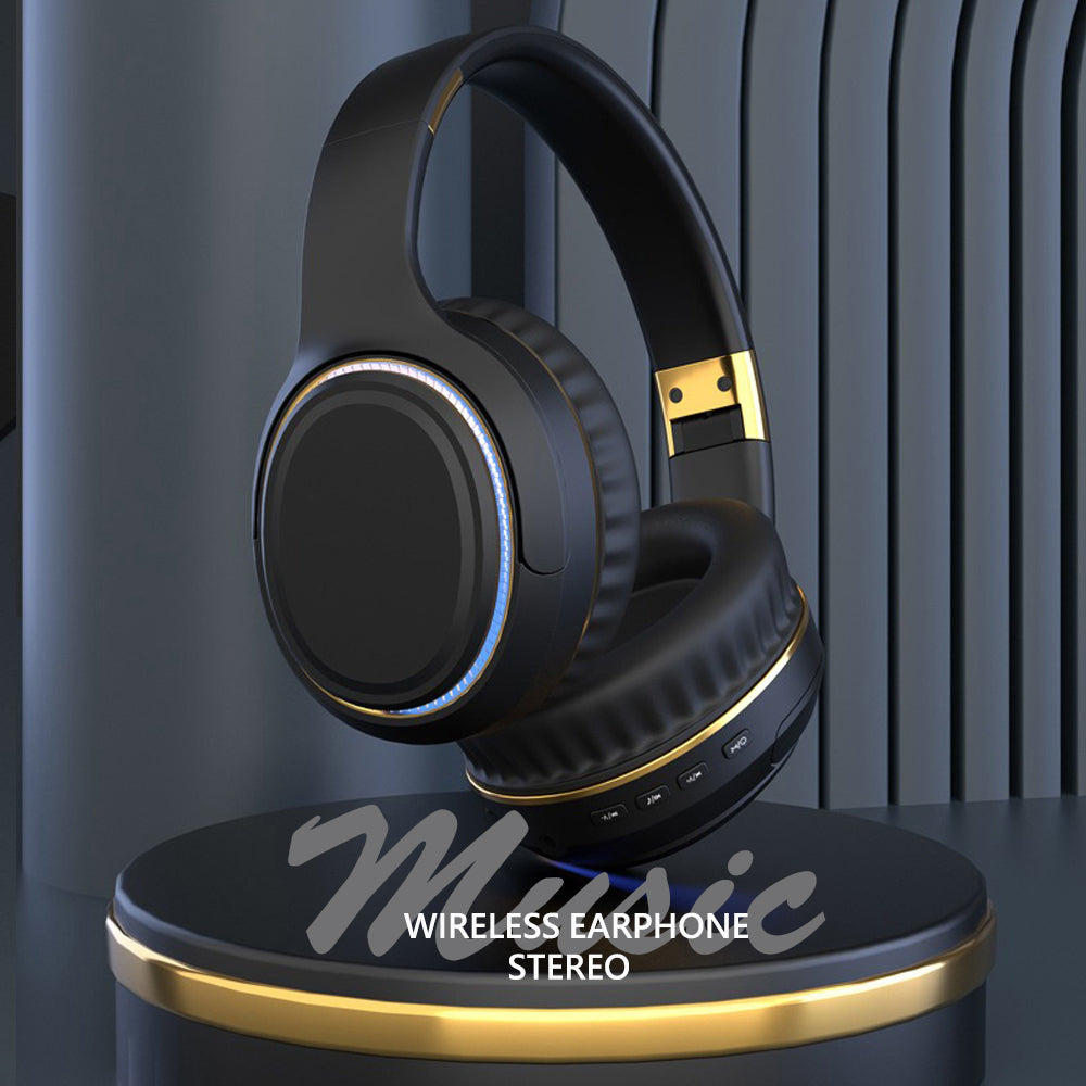 JR H6 Foldable Bluetooth 5.3 Wireless Headphone Over Ear Active Noise Cancelling Deep Bass Headset (Beige) V462-MD-178-03