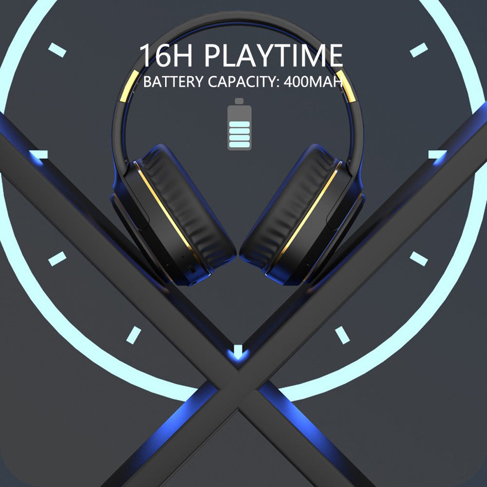JR H6 Foldable Bluetooth 5.3 Wireless Headphone Over Ear Active Noise Cancelling Deep Bass Headset (Beige) V462-MD-178-03