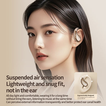 Wireless Earhook Sports Headphones Open-Ear Bluetooth 5.4 Sweat-Resistant Earphones (Black) V462-MD-179-01