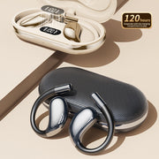 Wireless Earhook Sports Headphones Open-Ear Bluetooth 5.4 Sweat-Resistant Earphones (Black)