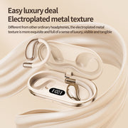 Wireless Earhook Sports Headphones Open-Ear Bluetooth 5.4 Sweat-Resistant Earphones (Beige)