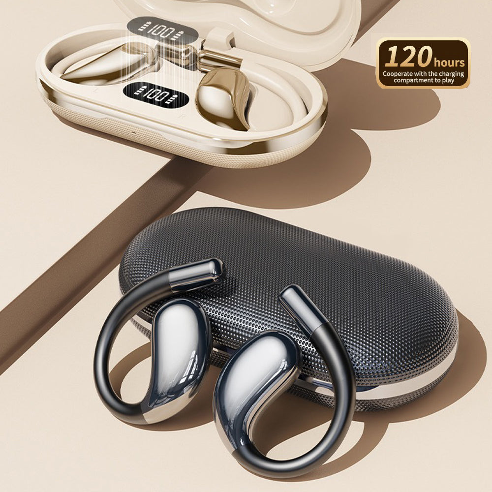 Wireless Earhook Sports Headphones Open-Ear Bluetooth 5.4 Sweat-Resistant Earphones (Beige) V462-MD-179-02