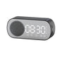 Wireless Bluetooth Speaker Alarm Clock Music Radio Player Timer Hands-Free Calling (Black) V462-MD-180-01